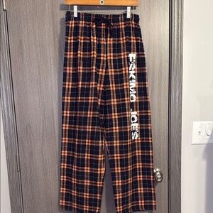 Eskimo Joes Unisex Black and Orange Plaid Pajama Pants Size Medium NWOT